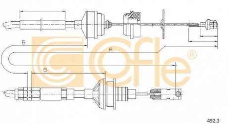 Трос сцепление COFLE 492.3 (фото 1)
