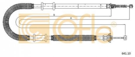 Трос ручника COFLE 641.10 (фото 1)