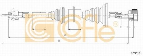 Трос спідометра COFLE S05012 (фото 1)