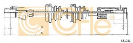 Трос спідометра COFLE S31031 (фото 1)