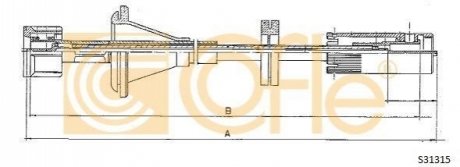 Трос спідометра COFLE S31315 (фото 1)
