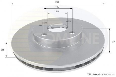 Гальмівний диск COMLINE ADC0437V (фото 1)