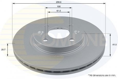 Гальмівний диск COMLINE ADC1507V (фото 1)
