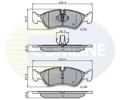 Гальмівні колодки, дискове гальмо (набір) COMLINE CBP01007 (фото 1)