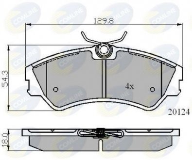 Гальмівні колодки, дискове гальмо (набір) COMLINE CBP01073 (фото 1)