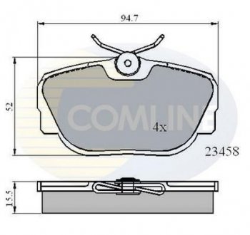 Гальмівні колодки, дискове гальмо (набір) COMLINE CBP01093 (фото 1)