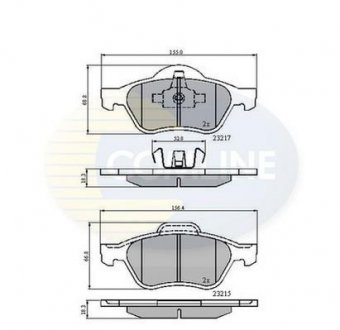 Гальмівні колодки, дискове гальмо (набір) COMLINE CBP01115 (фото 1)