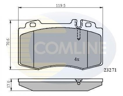 Гальмівні колодки, дискове гальмо (набір) COMLINE CBP01117 (фото 1)