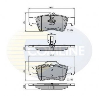 Гальмівні колодки, дискове гальмо (набір) COMLINE CBP01118 (фото 1)