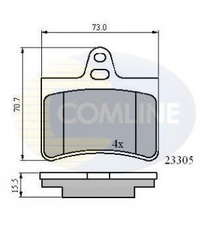 Гальмівні колодки, дискове гальмо (набір) COMLINE CBP01122 (фото 1)