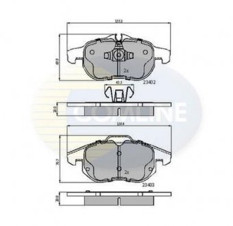 Гальмівні колодки, дискове гальмо (набір) COMLINE CBP01137 (фото 1)