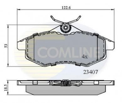 Гальмівні колодки, дискове гальмо (набір) COMLINE CBP01145 (фото 1)