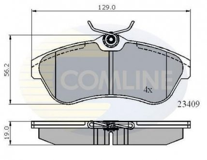 Гальмівні колодки, дискове гальмо (набір) COMLINE CBP01146 (фото 1)