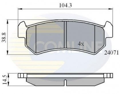 Гальмівні колодки, дискове гальмо (набір) COMLINE CBP01191 (фото 1)