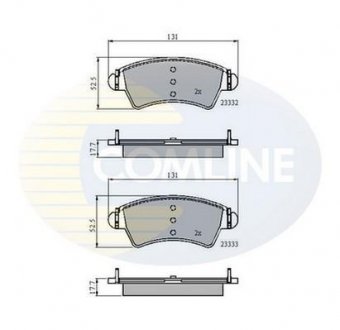 Гальмівні колодки, дискове гальмо (набір) COMLINE CBP01260 (фото 1)