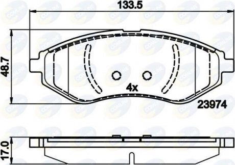 Гальмівні колодки (набір) COMLINE CBP01598 (фото 1)