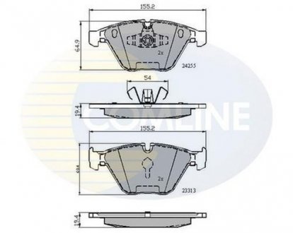 Гальмівні колодки, дискове гальмо (набір) COMLINE CBP01700 (фото 1)