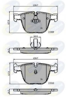 Гальмівні колодки, дискове гальмо (набір) COMLINE CBP01794 (фото 1)