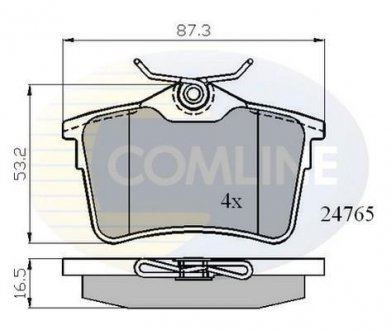 Гальмівні колодки, дискове гальмо (набір) COMLINE CBP01797 (фото 1)