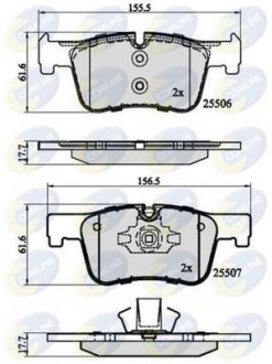 Гальмівні колодки (набір) COMLINE CBP02130 (фото 1)