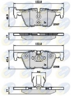 Гальмівні колодки (набір) COMLINE CBP02131 (фото 1)