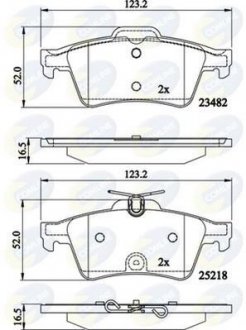 Гальмівні колодки (набір) COMLINE CBP02198 (фото 1)