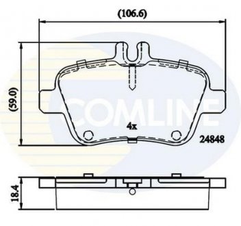 Гальмівні колодки (набір) COMLINE CBP02209 (фото 1)