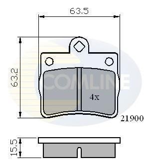 Гальмівні колодки, дискове гальмо (набір) COMLINE CBP0220 (фото 1)