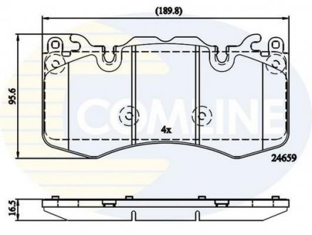 Гальмівні колодки (набір) COMLINE CBP02211 (фото 1)