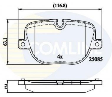 Гальмівні колодки (набір) COMLINE CBP02212 (фото 1)