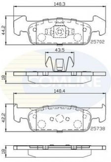 Гальмівні колодки (набір) COMLINE CBP02223 (фото 1)