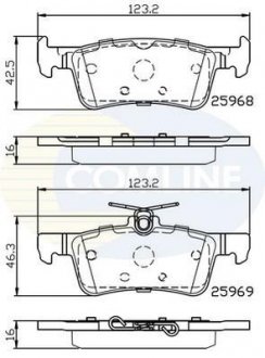 Гальмівні колодки (набір) COMLINE CBP02233 (фото 1)