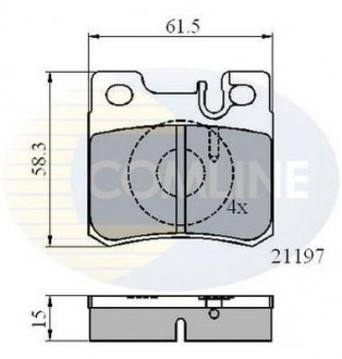 Гальмівні колодки, дискове гальмо (набір) COMLINE CBP0226 (фото 1)