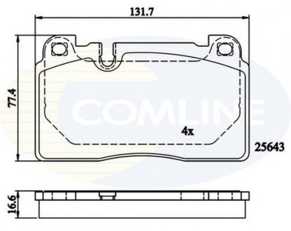 Гальмівні колодки (набір) COMLINE CBP02302 (фото 1)