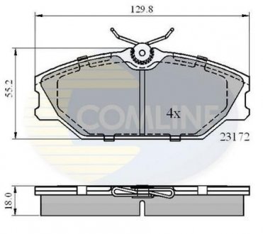 Гальмівні колодки, дискове гальмо (набір) COMLINE CBP0526 (фото 1)