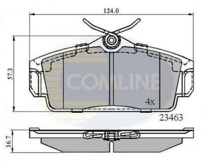 Гальмівні колодки, дискове гальмо (набір) COMLINE CBP0740 (фото 1)