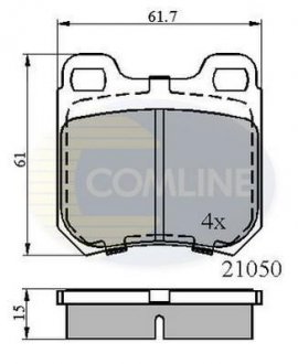 Гальмівні колодки, дискове гальмо (набір) COMLINE CBP0741 (фото 1)