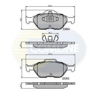 Гальмівні колодки, дискове гальмо (набір) COMLINE CBP0891 (фото 1)