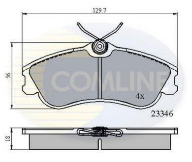 Гальмівні колодки, дискове гальмо (набір) COMLINE CBP0892 (фото 1)