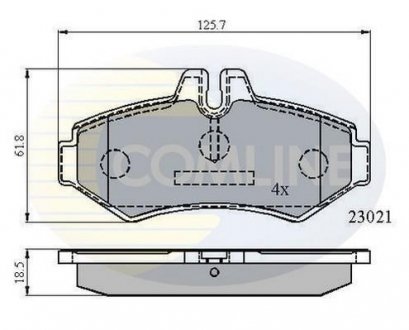 Гальмівні колодки, дискове гальмо (набір) COMLINE CBP0914 (фото 1)