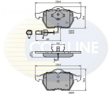 Гальмівні колодки, дискове гальмо (набір) COMLINE CBP11025 (фото 1)