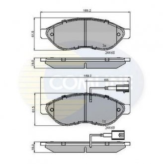 Гальмівні колодки, дискове гальмо (набір) COMLINE CBP11589 (фото 1)