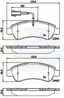 Гальмівні колодки (набір) COMLINE CBP11604 (фото 1)