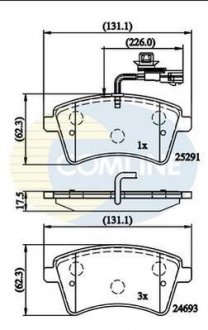 Гальмівні колодки (набір) COMLINE CBP11707 (фото 1)