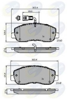 Гальмівні колодки (набір) COMLINE CBP12106 (фото 1)