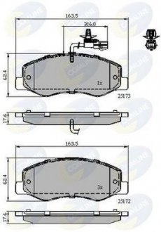 Гальмівні колодки (набір) COMLINE CBP12108 (фото 1)