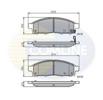 Гальмівні колодки, дискове гальмо (набір) COMLINE CBP31584 (фото 1)