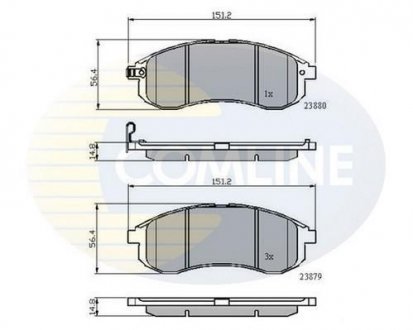 Гальмівні колодки, дискове гальмо (набір) COMLINE CBP31749 (фото 1)