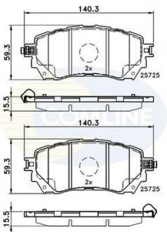 Гальмівні колодки (набір) COMLINE CBP32237 (фото 1)