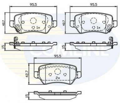 Гальмівні колодки (набір) COMLINE CBP32239 (фото 1)